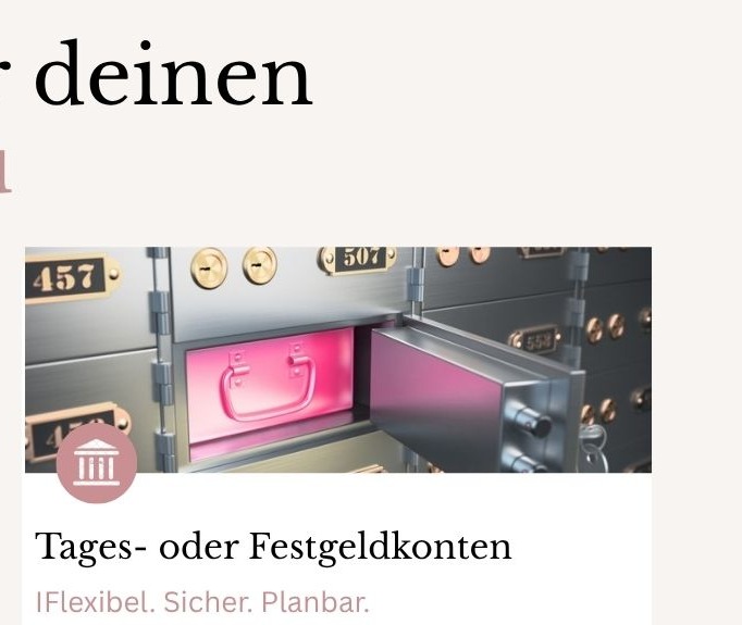 Tages- oder Festgeldkonten